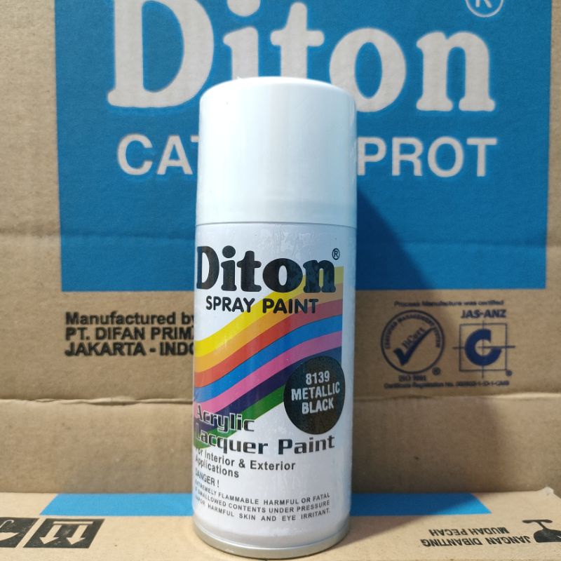 Pilok Cat Diton Metallic Black 8139 Primer Grey Epoxy 8020 Clear 8540 Paketan Hitam Metalik 3 pcs 150cc Pilox Cat Semprot Diton Spray Paint