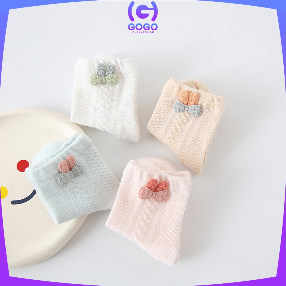 GOGO-P214 Kaos Kaki Anak Balita Gemoy Motif Kelinci Kaus Kaki Baby Unisex Anti Slip Bahan Katun Elastis Baby Socks