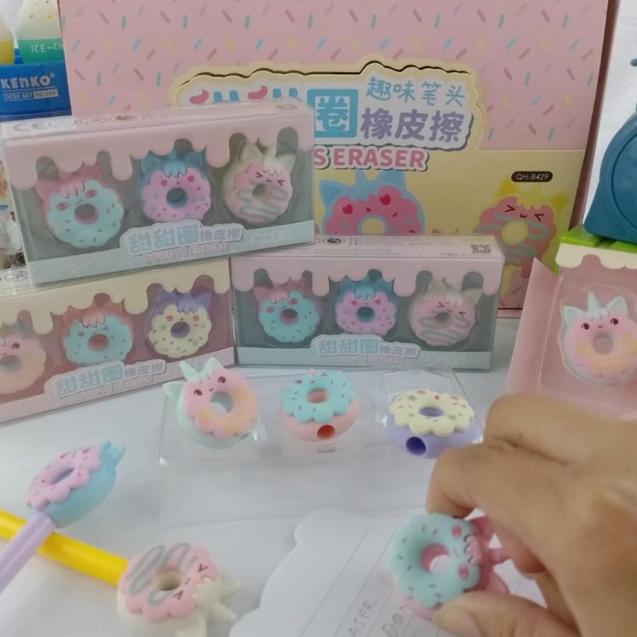 

PENGHAPUS FANCY DONUT UNICORN ISI 3 PCS HARGA TERMURAH STIP ERASER HAPUSAN KARAKTER