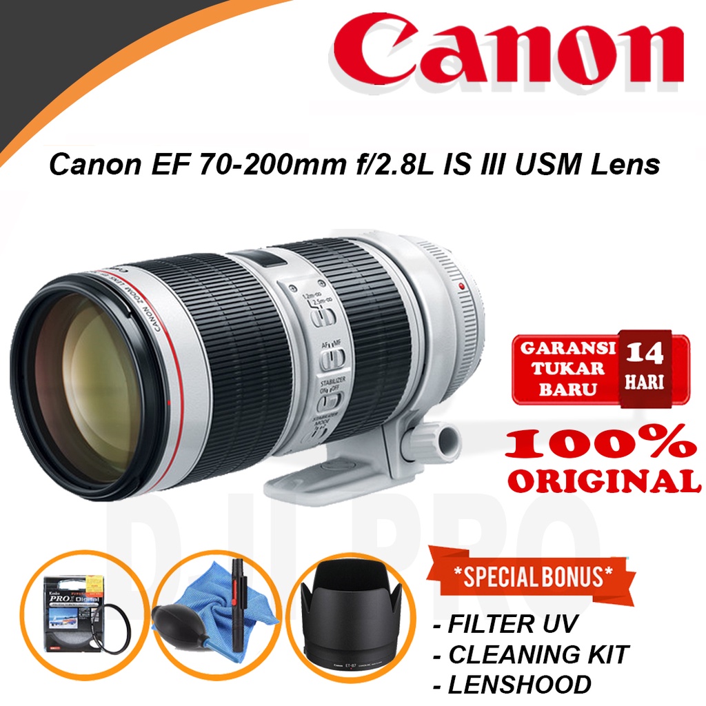 Canon EF 70-200mm f2.8L IS II USM / Lensa 70-200mm F/2.8 L IS II USM