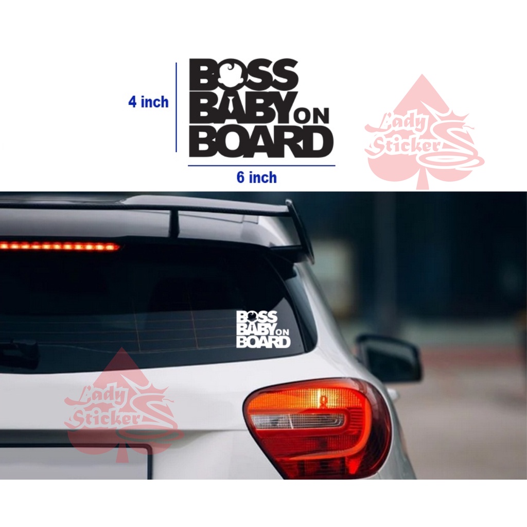 CUTTING STICKER BOSS BABY ON BOARD STICKER CAR