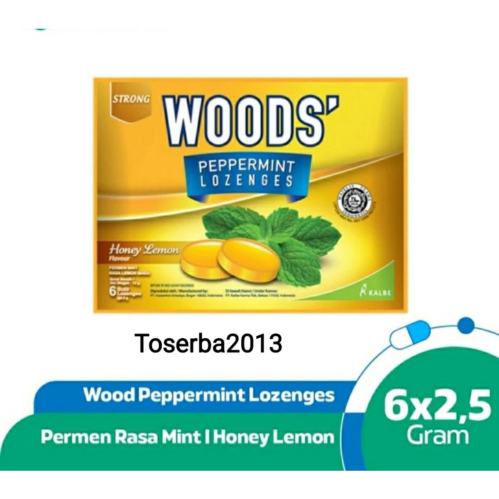 

Woods Lozenges Honey Lemon Isi 6 Butir - Permen Pelega Tenggorokan