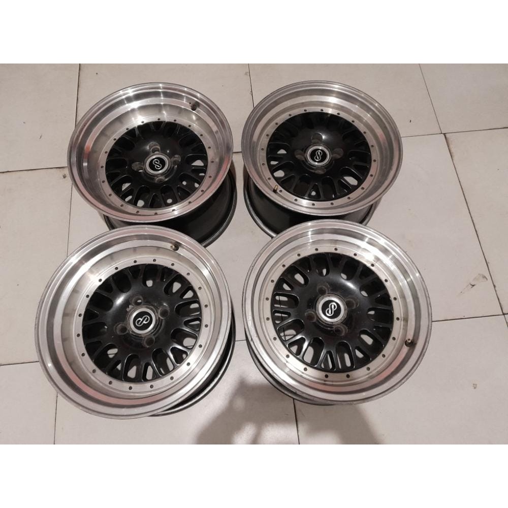 Velg Mobil Bekas Celong CCW (ENKEI) R15 Lebar 8/9 Pcd 4X100 ET25/30 BP Untuk Mobil Jazz Brio Yaris V