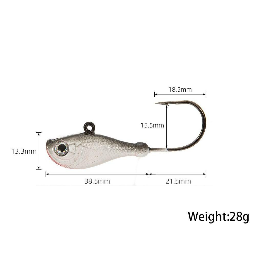 Top VIB Umpan Pancing 28g/60mm Bass Tackle 5warna lead head
