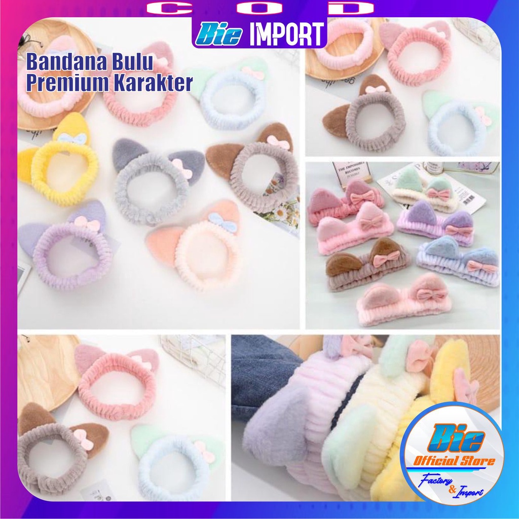 Bandana Anak Bulu Karakter Cat Premium Impor Best Seller