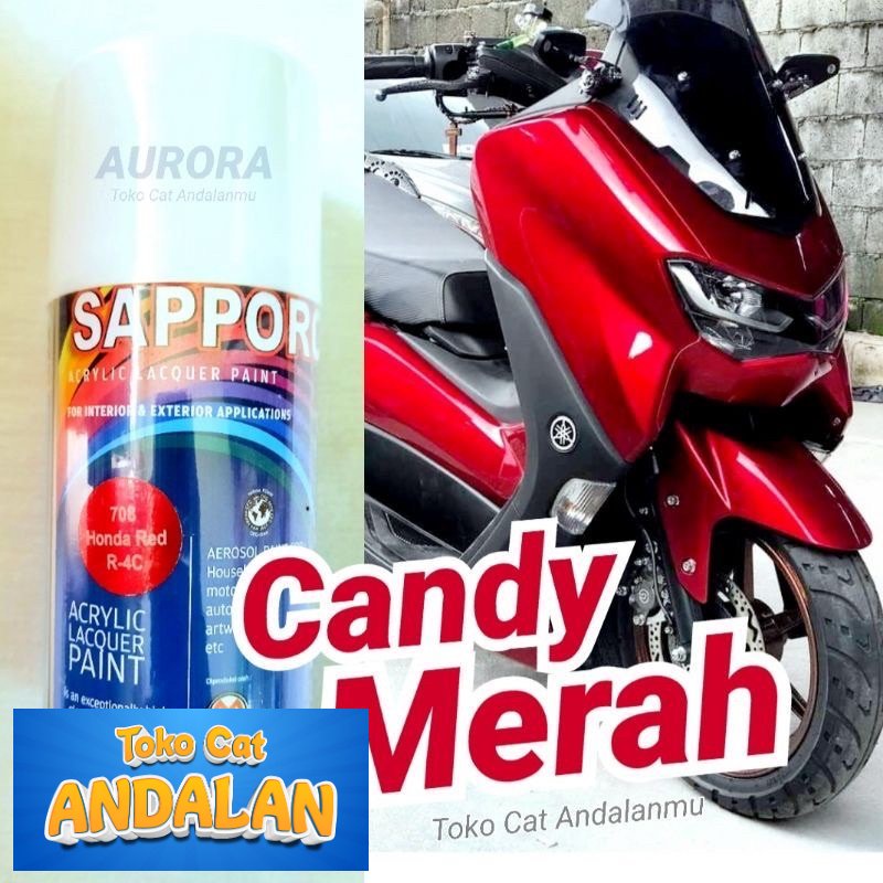 

SAPPORO HONDA RED R-4C 708 pilok pilox pylox cat semprot motor mobil sepeda