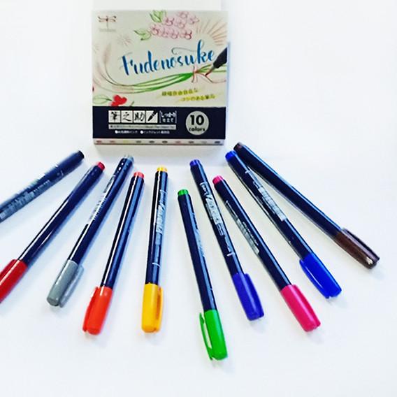 

Tombow Fudenosuke Brush Pen Hard Tip Set 10 Kuas Lettering Kaligrafi