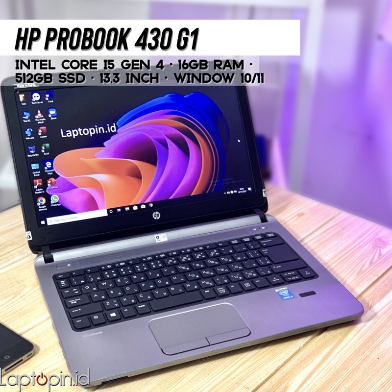 HP PROBOOK 430 G1 CORE I5 4200U RAM 8GB SSD 512GB HDD 500GB