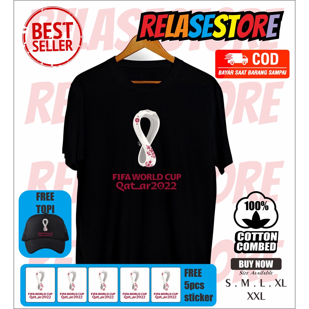 MURAH  kaos PIALA DUNIA QATAR 2022/tshirt FIFA WORLD CUP QATAR 2022 best quallity/baju PIALA DUNIA Q