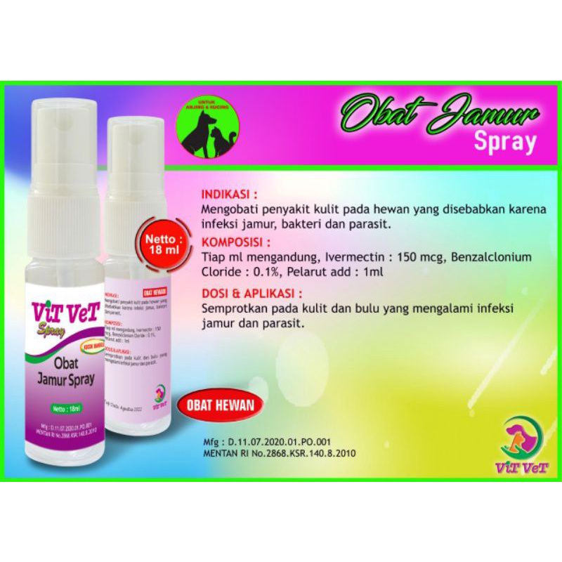 vit vet jamur spray 18 ml