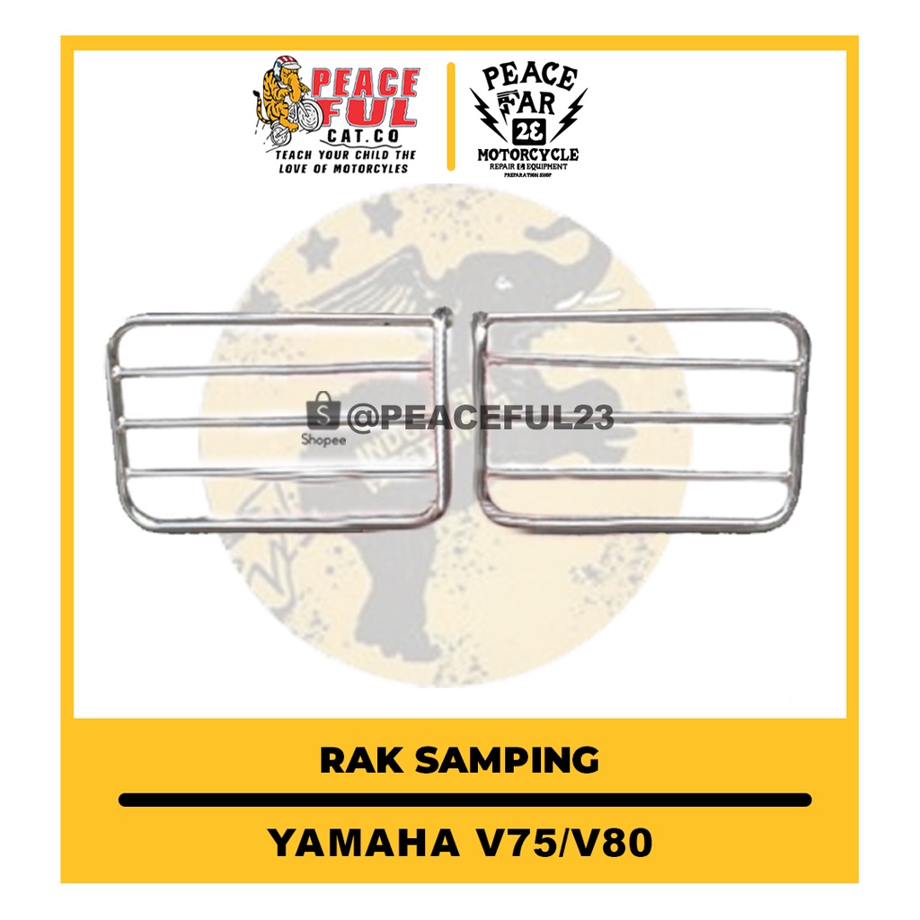 Rak Samping YAMAHA V75/V80 SIDE BAG full set Dudukan tas samping yamaha v75/v80