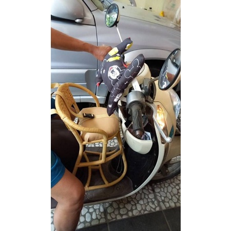 kursi motor new hitam bonus bantal