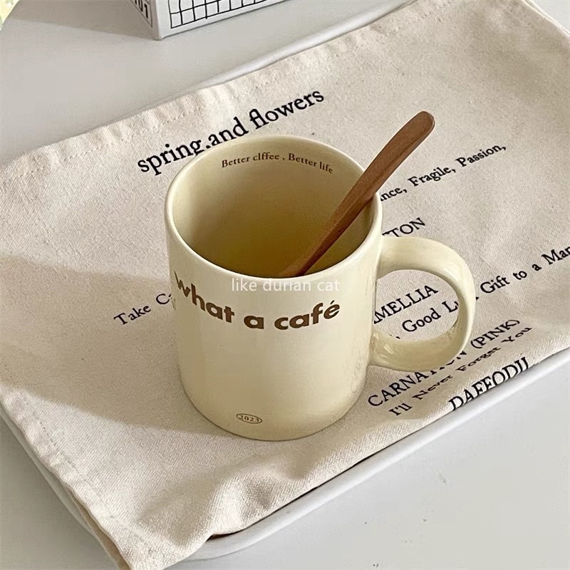 Gelas Mug Corel Stoneware Keramik What a Coffee 11oz 300ml Polos Kualitas Super