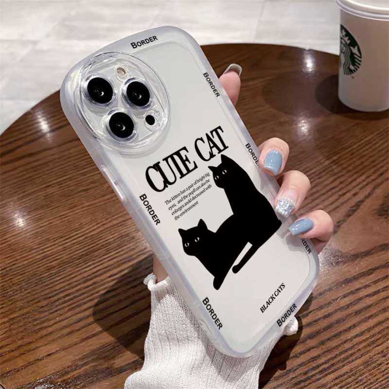 Casing VIVO Y33S Y21T Y21S Y33S Y11 Y12 Y15 Y17 Y12S Y12A Y15S Y15S Y20S Y19 Y91C Y50 Y1 Supte Motif Kucing Hitam