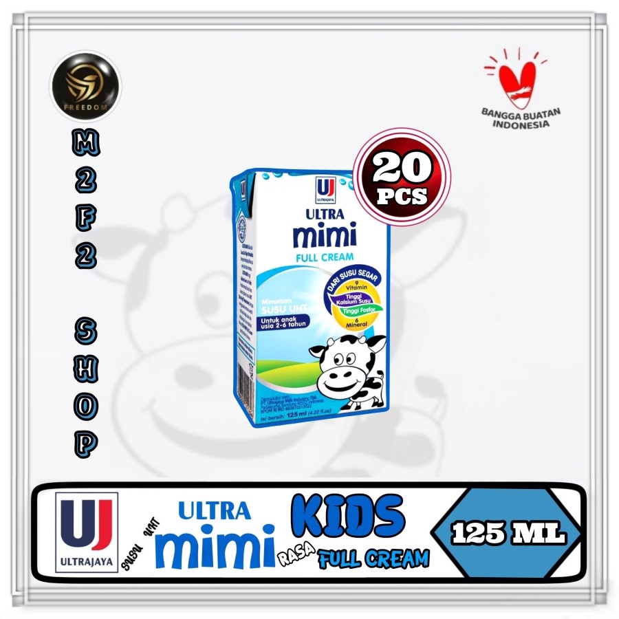 

Susu Ultra Milk Mimi Kids Kotak UHT Rasa Full Cream - 125 ml (Kemasan 20 Pcs)