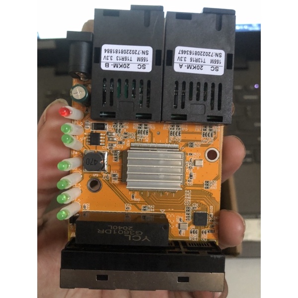 [Support POE] Converter 2 FO 4 LAN Tanpa Box