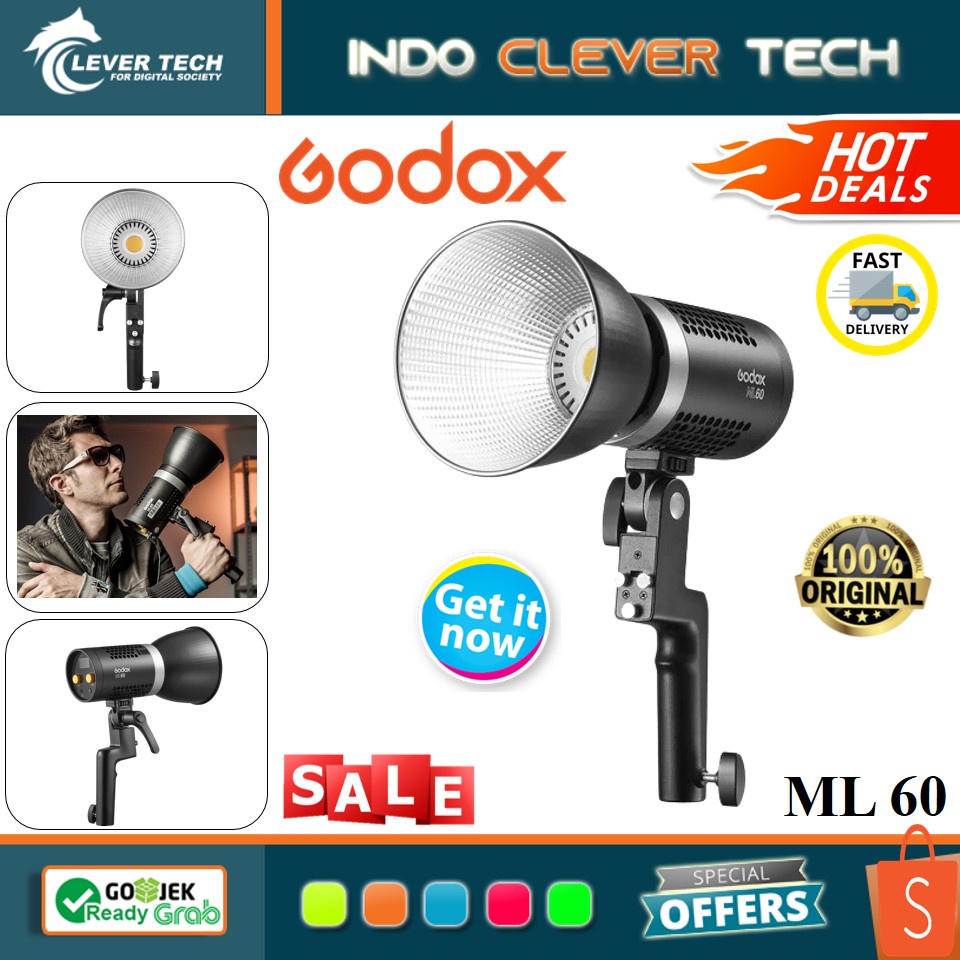 Godox ML60 ML-60 LED Light Portable Silent Continuous Video Light