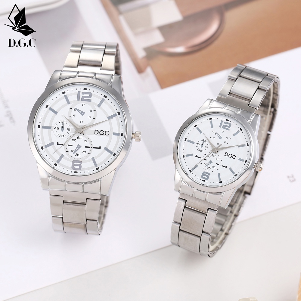 D.G.C✅Jam Tangan Couple Pria Wanita Analog Quartz Kasual Fashion Cewek Keren Import Murah C101