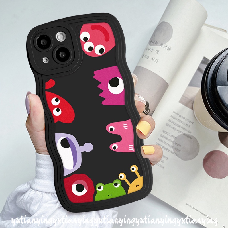 Soft Case Desain Kartun Monster Kecil Lucu Untuk iPhone 6 6s 7 8 Plus XR 12 11 14 13 Pro Max 14 Plus X XS Max SE 2020