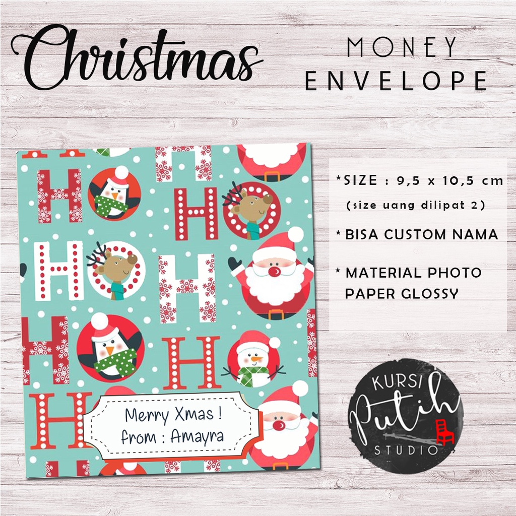 

amplop uang natal / Christmas money envelope tema santa claus sinterklas