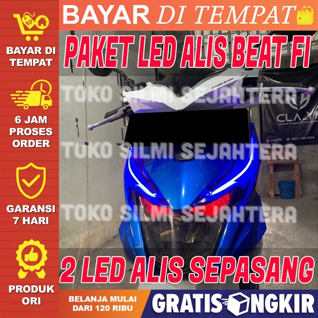 FULL SET LAMPU ALIS NON BINTIK KANAN KIRI SIAP PAKAI LAMPU ALIS DRL BEAT FI LAMPU SENJA SINGLE WARNA