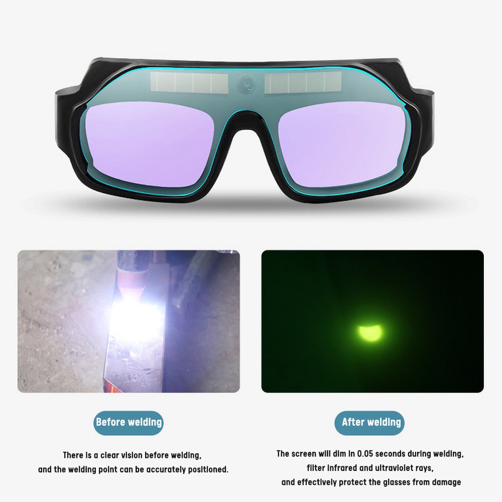 Kacamata Las Otomatis Dual Glass Auto Darkness Kacamata Welding Glasses Kacamata Tukang Las Anti silau