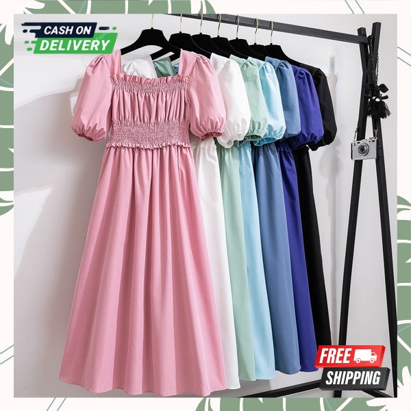 Guano Cewek Sexy Dres Wanta Simple Dreas Sexi Casual Dress Pendek Wanita Baju Gaun Seksi Dris Midi S
