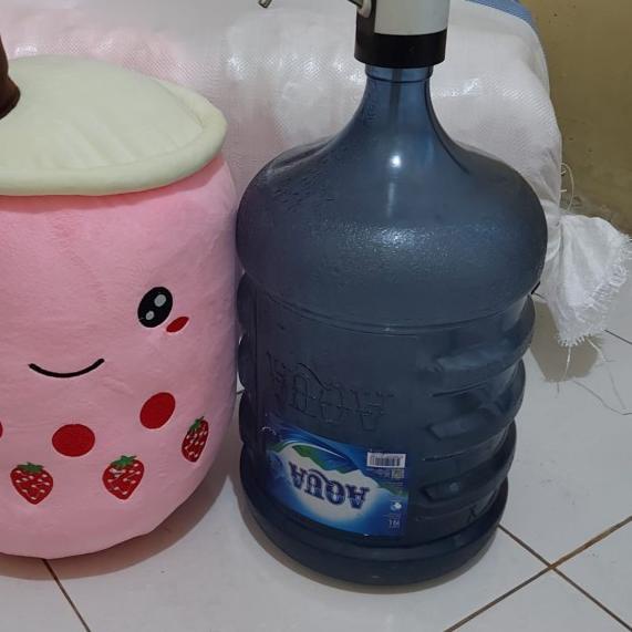 Boneka boba JUMBO milk tea brown sugar ukuran jumbo bahan yelvo SNI - PiNk LED