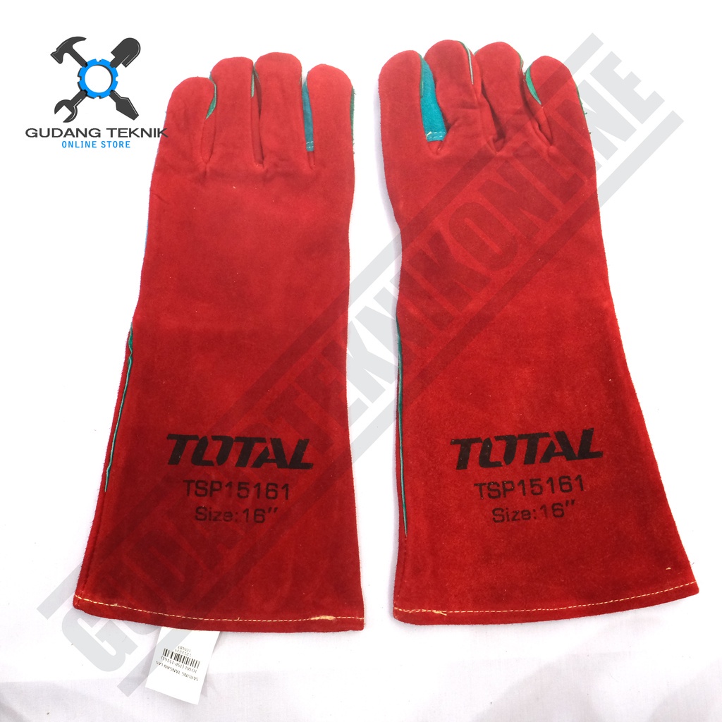 Sarung Tangan Safety Las 16&quot; TSP15161 TOTAL / Sarung Tangan Kulit Welding 16 Inchi TSP 15161 TOTAL