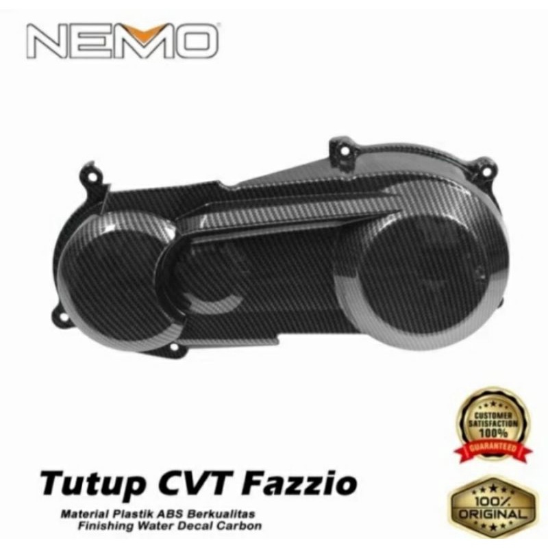 Cover Tutup CVT FAZZIO 125 Carbon Nemo