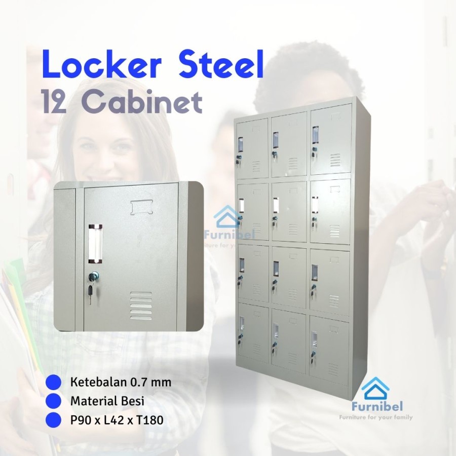 LOKER 12 PINTU - LOCKER STEEL 12 CABINET