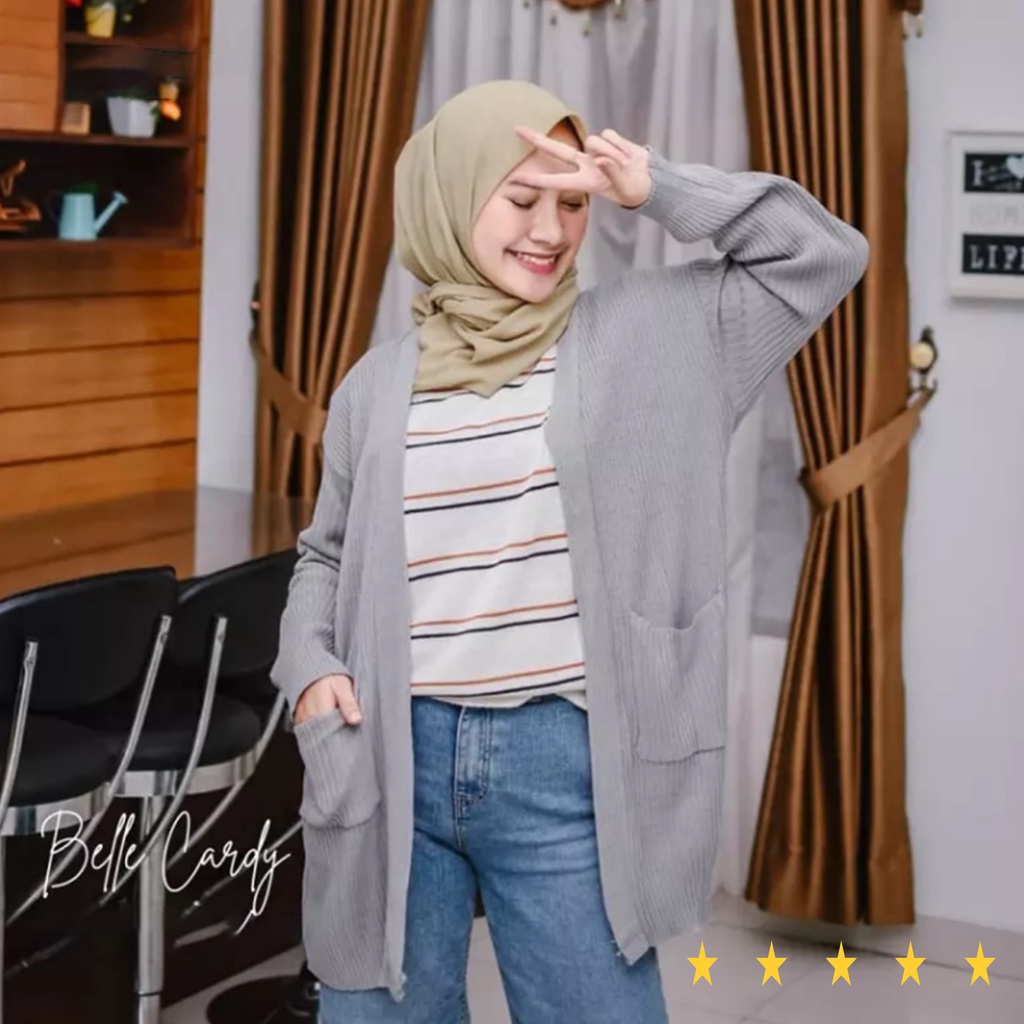 Cardigan wanita rajut ootd hijab banyak pilihan warna / sweater rajut wanita