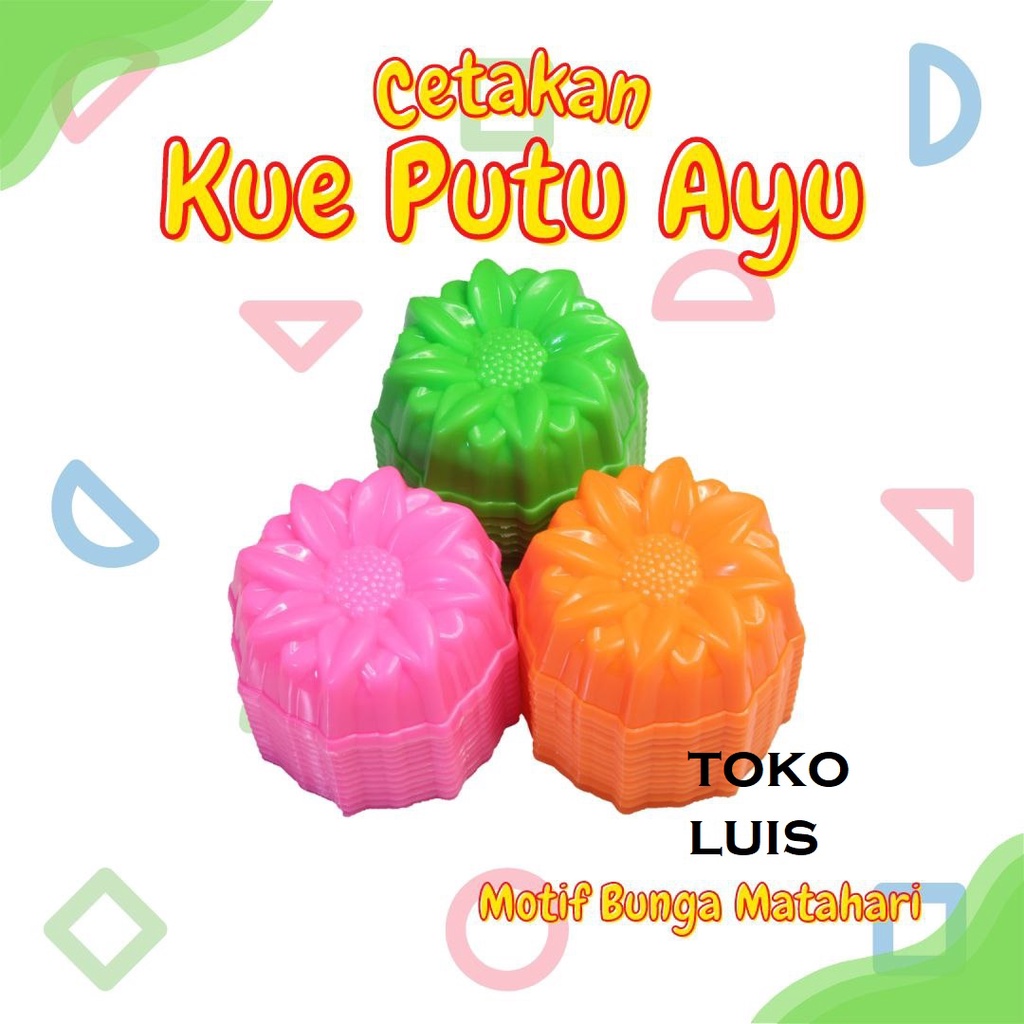 Cetakan kue putu ayu  puding bunga matahari 12 pcs