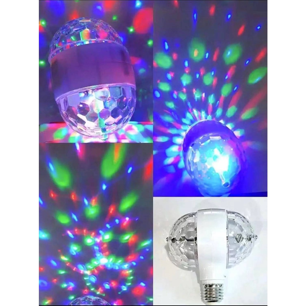 Lampu Disco 2sisi E27 Warna Warni Rgb 6w Disco 2Arah Full Terang