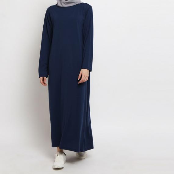 Nzinga MANSET GAMIS DALAMAN GAMIS GAMIS MUSLIM POLOS - Hitam