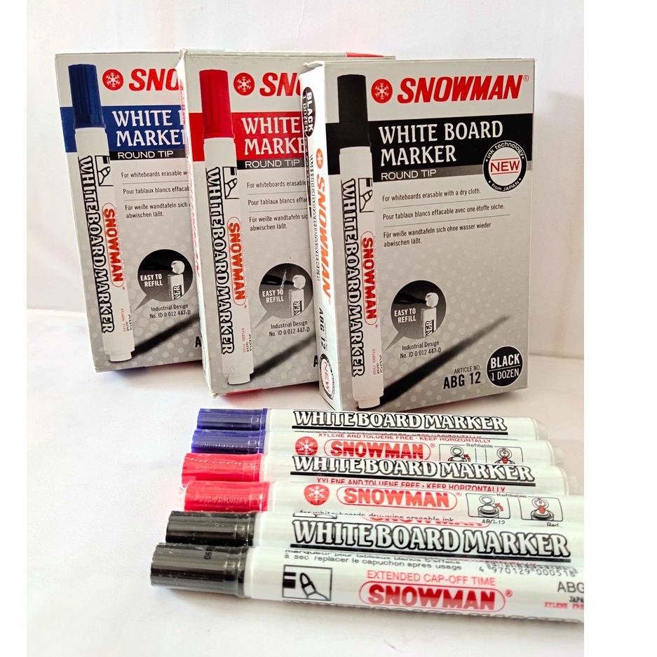 

ヤ Snowman Board Marker ABG-12 / Spidol Snowman White Board ABG-12 く