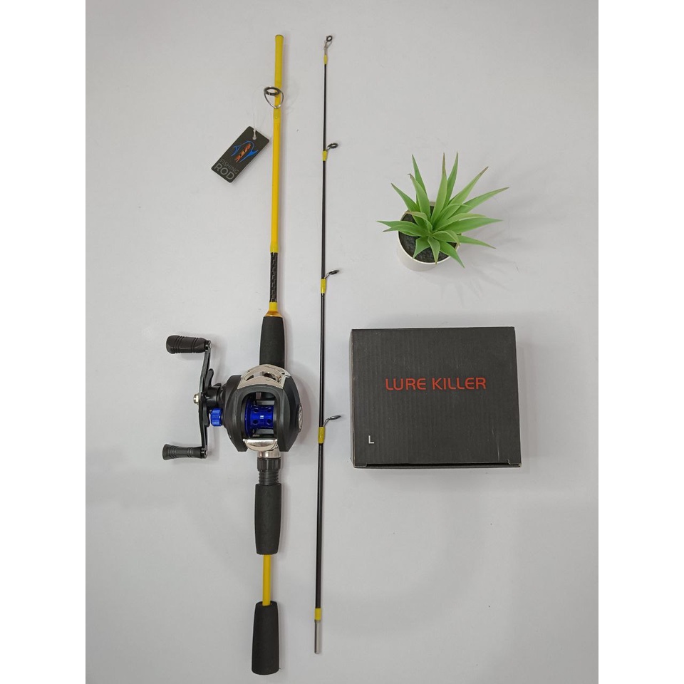Set Pancing Joran sambung 2 dan Reel bc lure killer