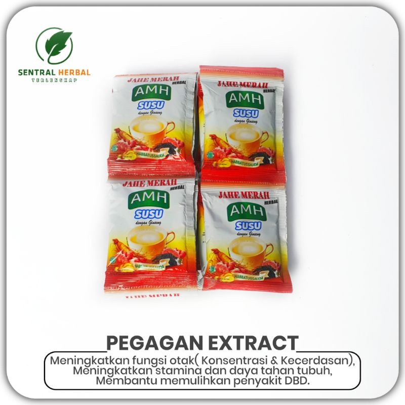 

Jahe Merah AMH Susu Dengan Ginseng Isi 10 Sachet @18 Gram