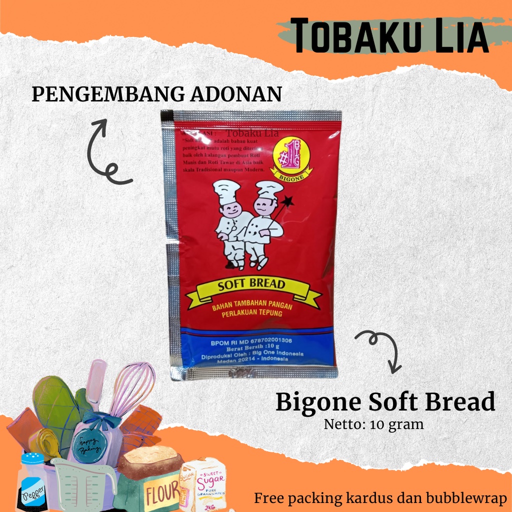 

SOFT BREAD BIG ONE PENGEMBANG ROTI KEMASAN SACHET 10 GRAM