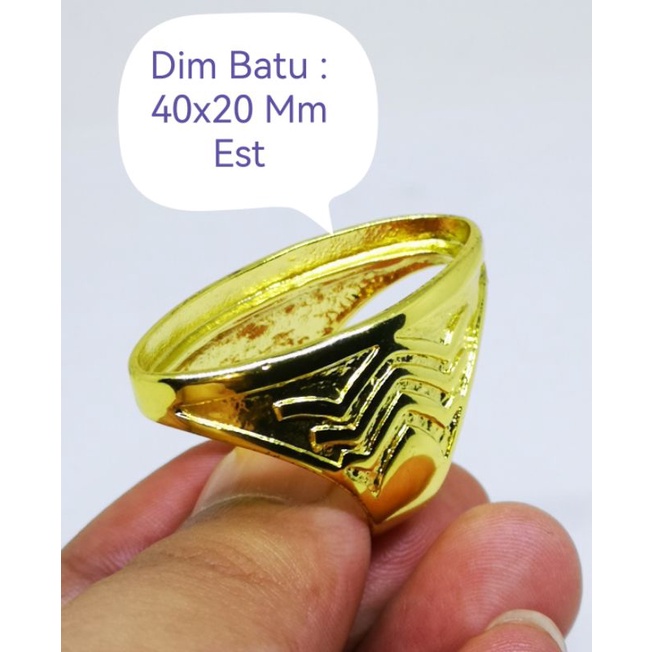 Ring Emban Titanium gold Top Quality