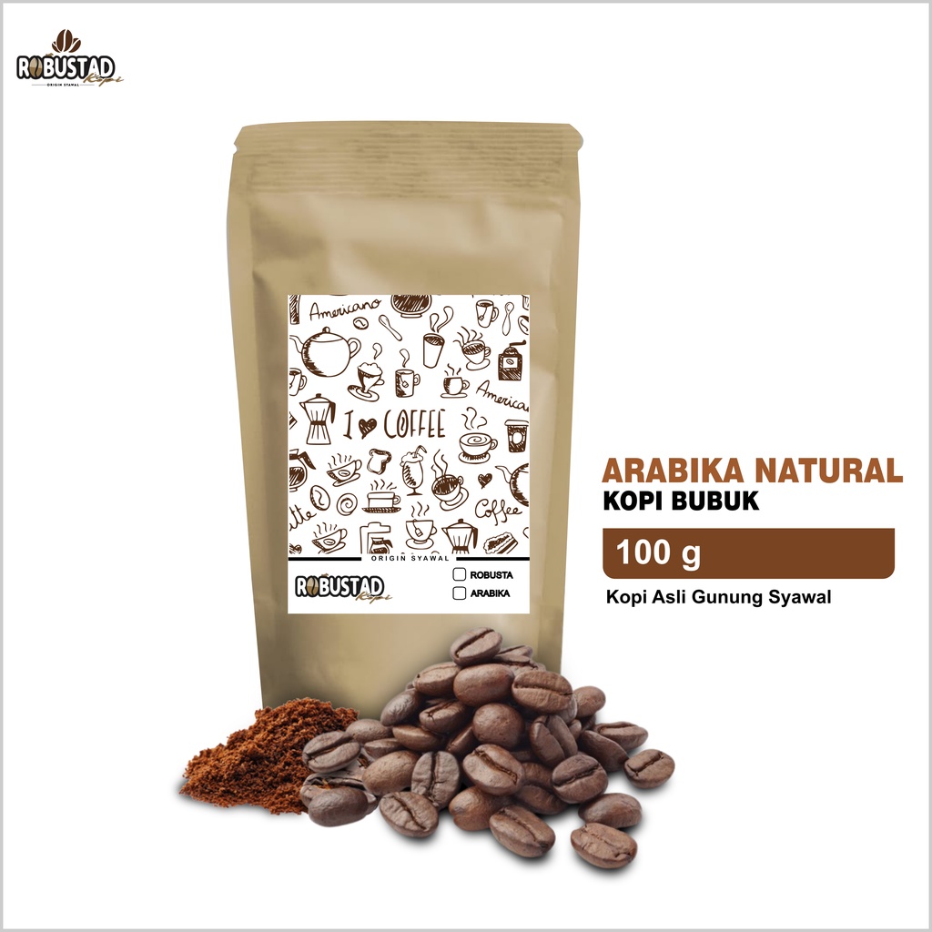 KOPI BUBUK ROBUSTA / ARABIKA PREMIUM QUALITY 100g , 250g , 500g