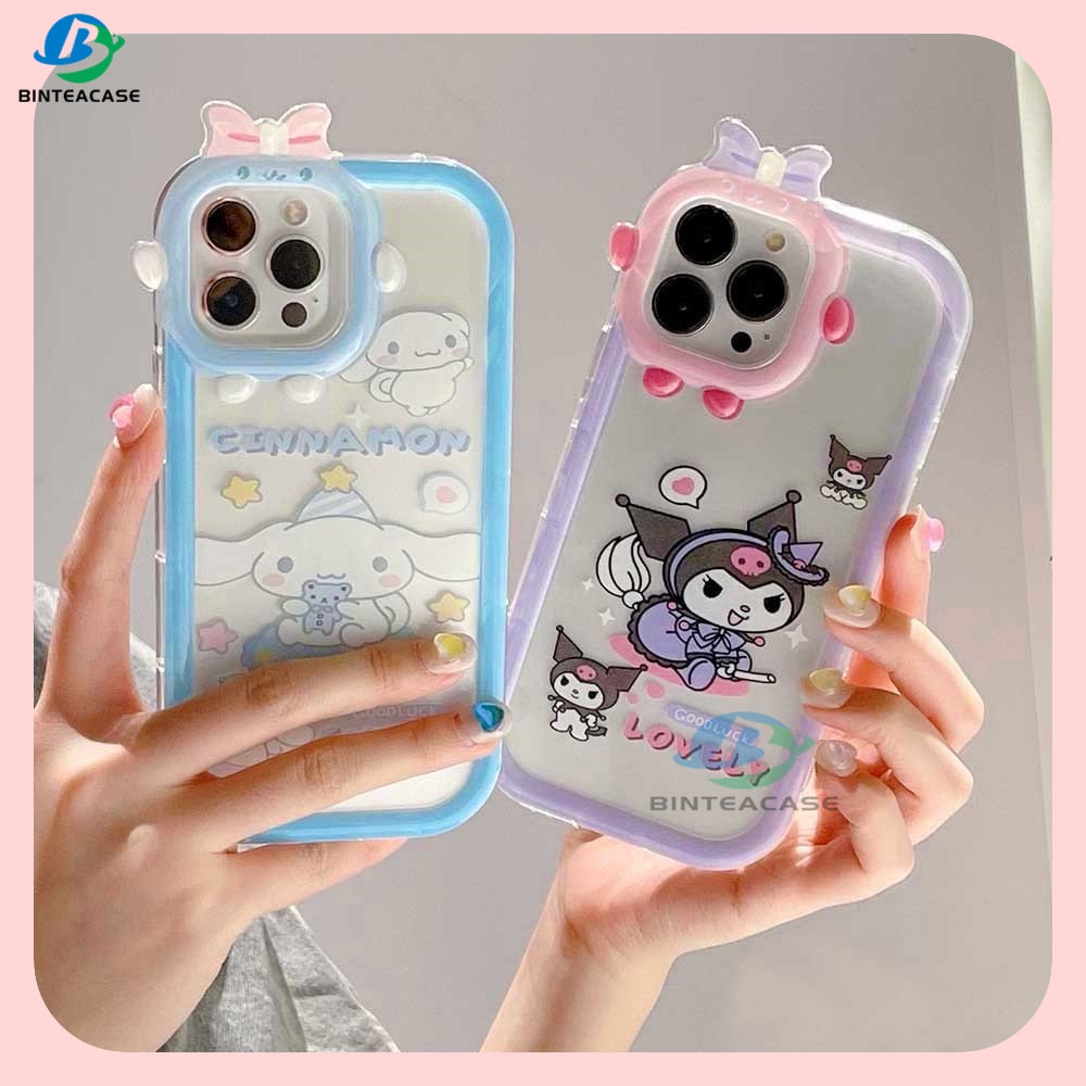 Casing IPhone 14 Pro Max 13 Pro Max 11 12 Xr XS 6 6S 7 8 Plus Motif Cinnamoroll Dan Kuromi