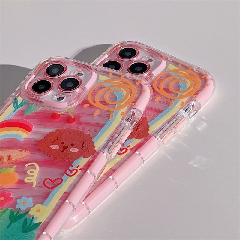 Case Motif Print Kartun Graffiti Untuk IPhone 12 13 11 Pro Max X Xs Max Xr