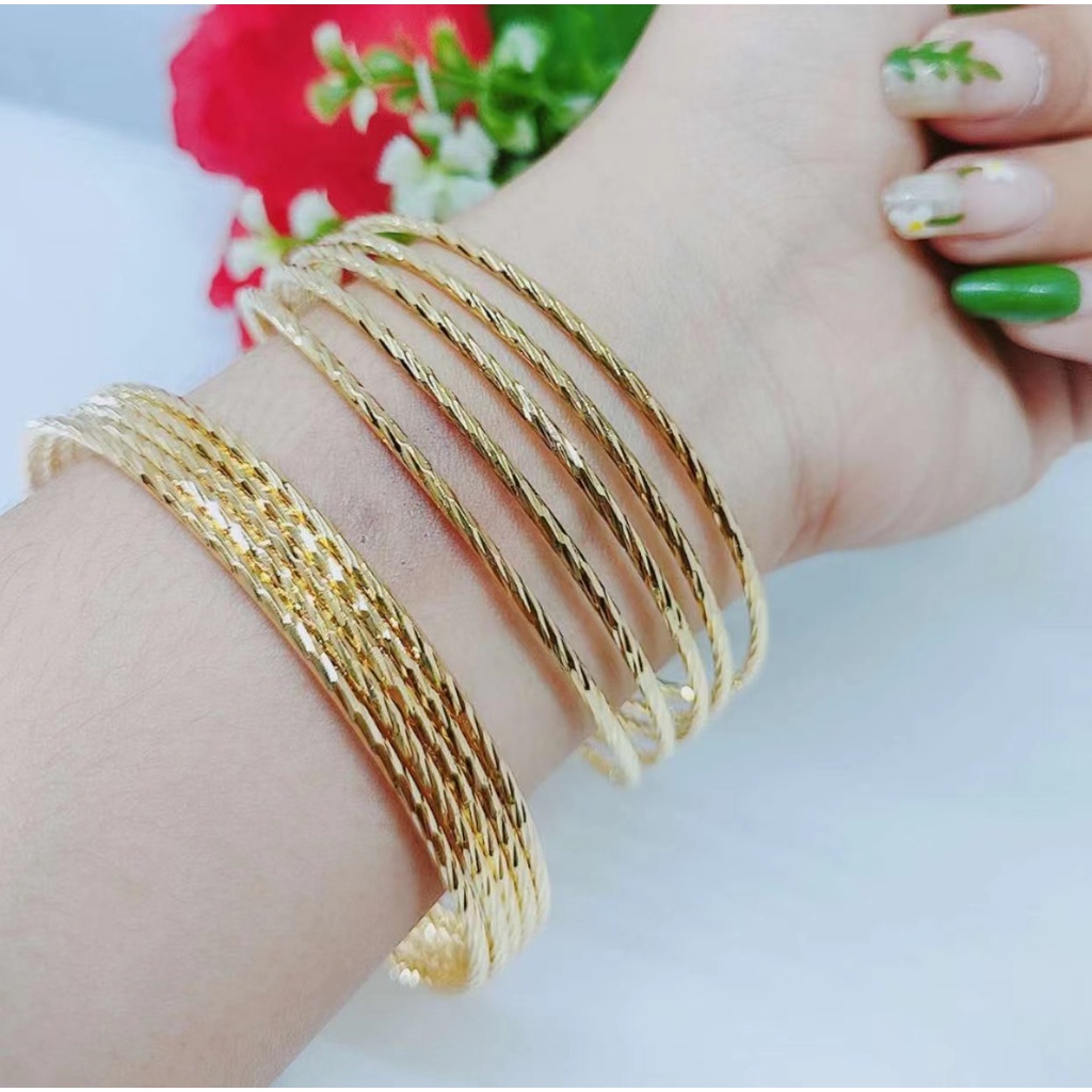 Gelang Xuping Lapis Emas 24K Perhiasan Wanita D15/16/17/18