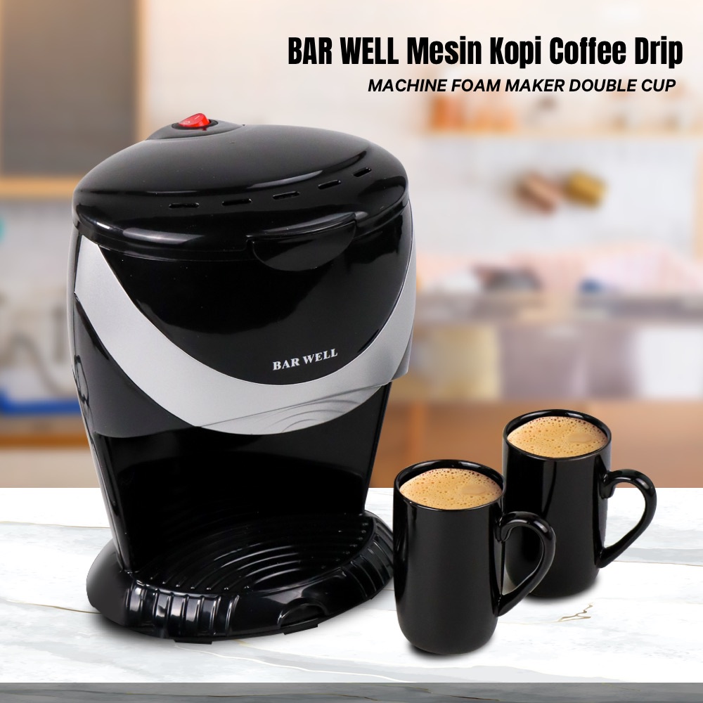 Mesin Kopi Espresso Coffe Machine Foam Maker Double Cup - CCM-009 - 7RHA7EBK Black