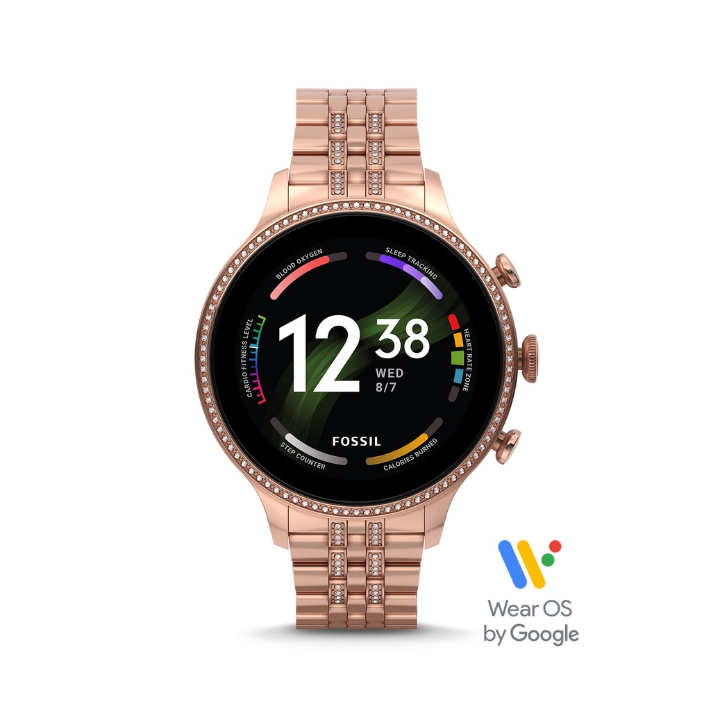 Fossil Gen 6 Smartwatch Rose Gold Stainless Steel Jam Wanita - FTW6077