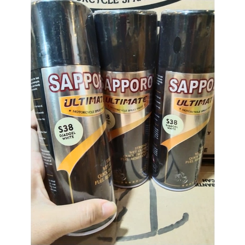 cat spray pilok pilox cat semprot sapporo ultimate S38 djadoel white *s38 cream  saporo  400ml