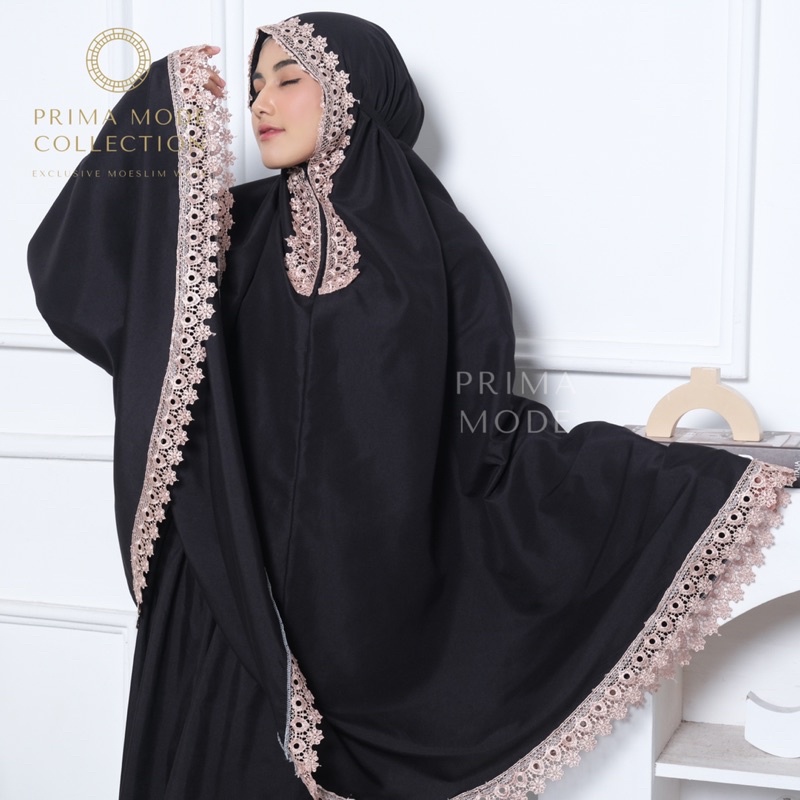 PRIMA MODE-Mukena Dewasa Renda Mewah 2in1 Prima Katun Mikro Premium