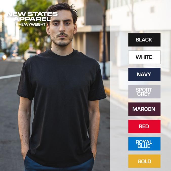 Kaos Polos New States Apparel 5400 Heavy Cotton T-shirt