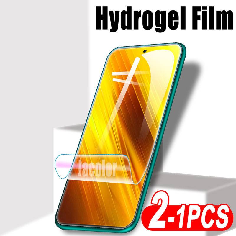 1-2pcs Film Pelindung Layar Hydrogel Untuk Xiaomi Poco X3 M3 Pro NFC GT 5G